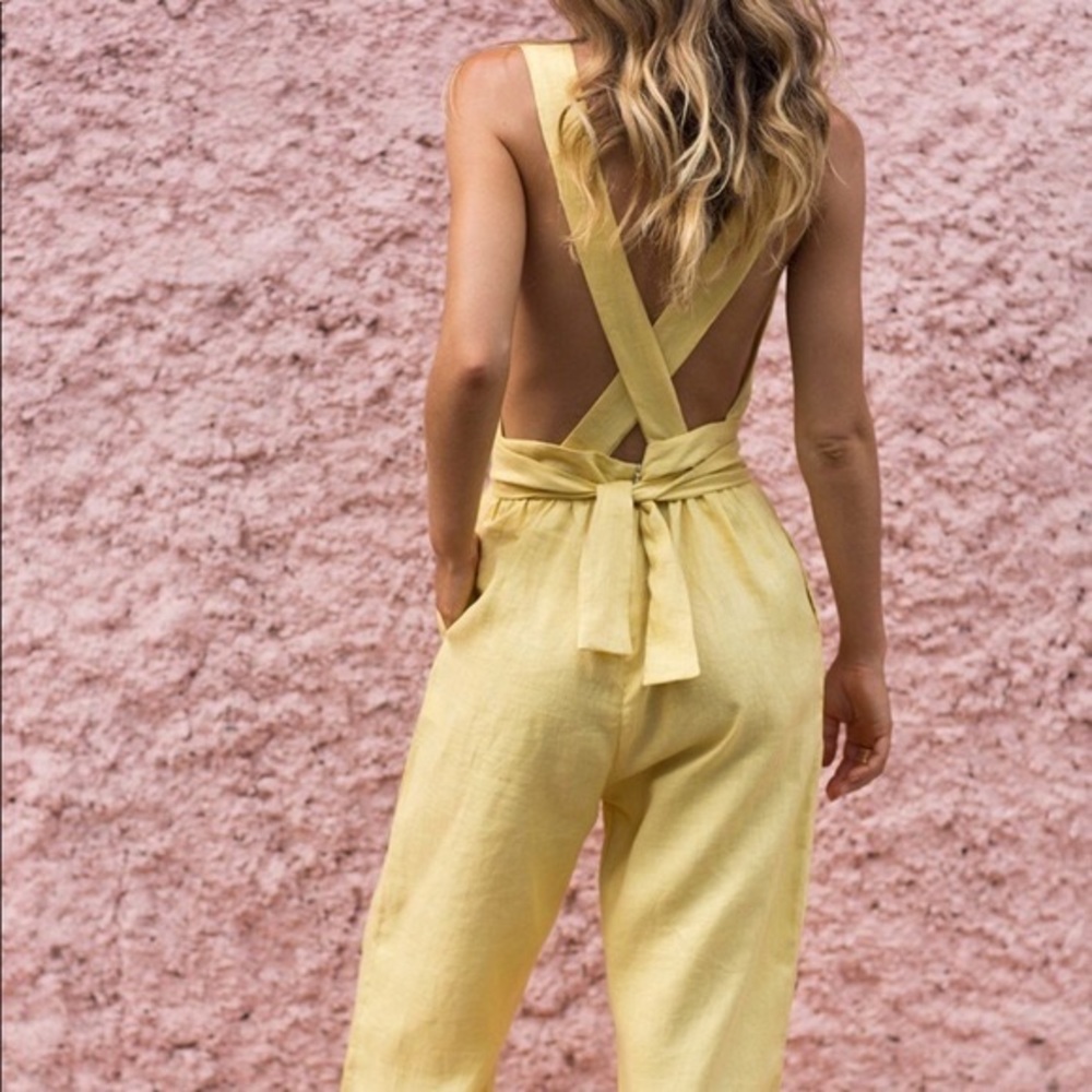 Summer yellow Posse jumpsuit